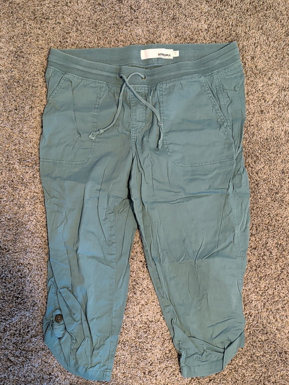 Sonoma Teal Pull-On Capri Pants